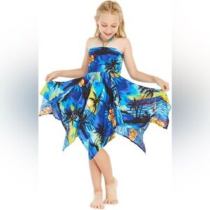 Rima | Hawaiian Luau Dress with Butterfly Print